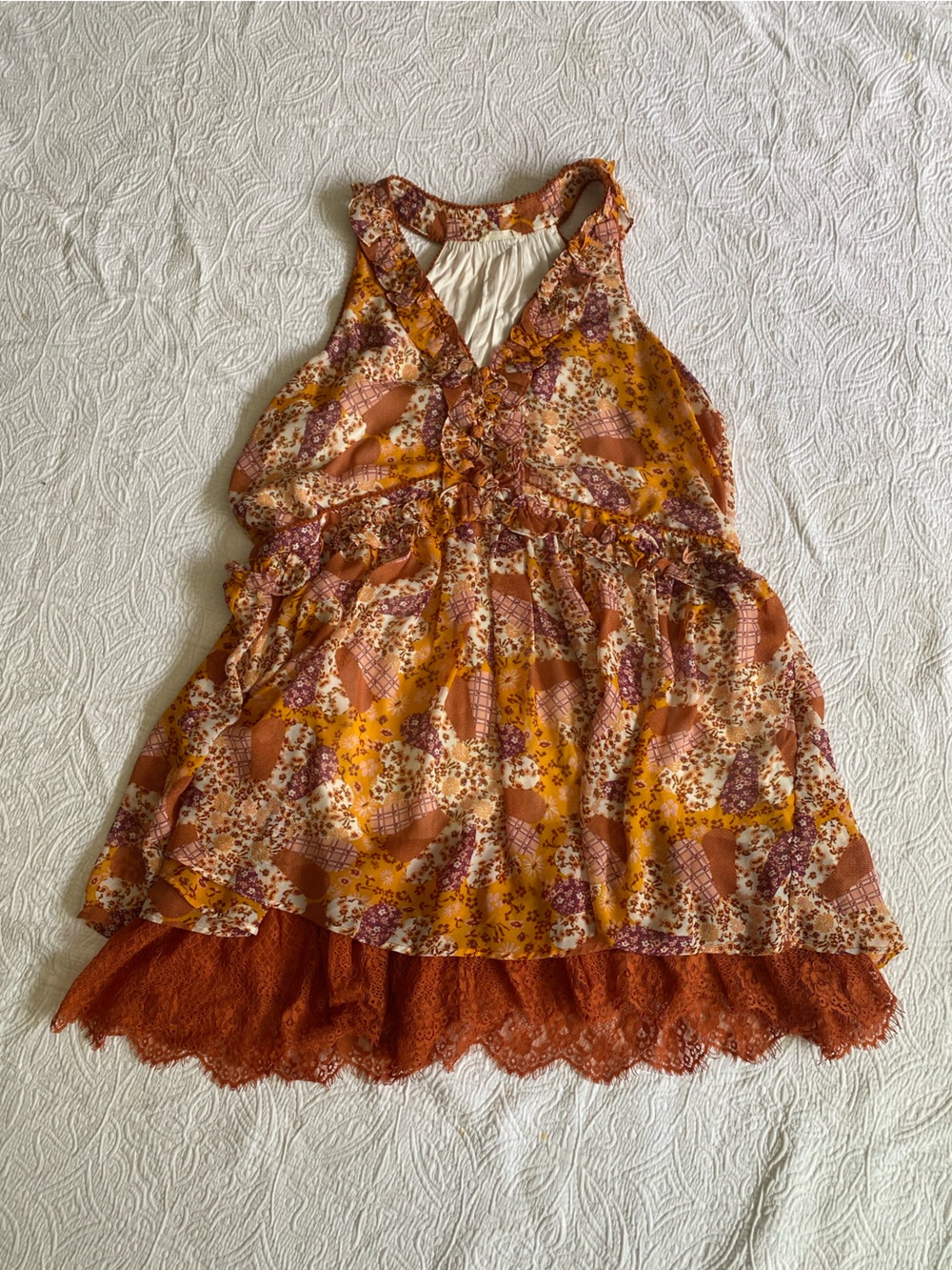 Miss Me Floral Orange Blouse